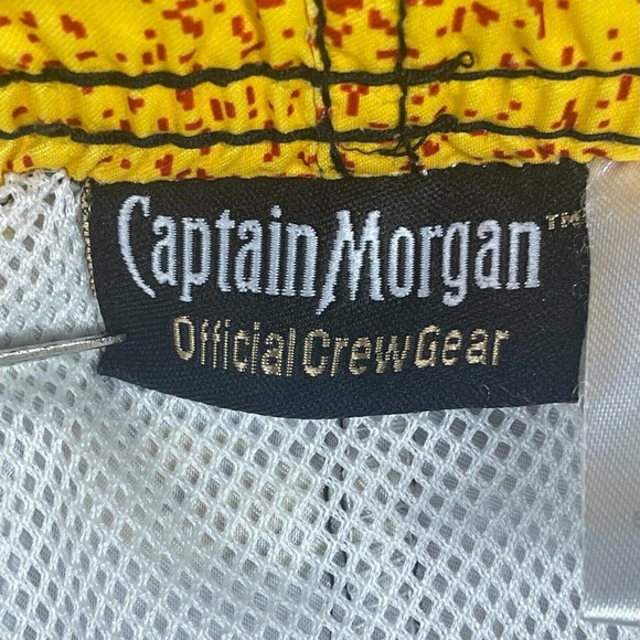 Captain Morgen Mens L Swim Trunk Drawstring Hawaiian Print Lined Relaxed Fit - Picture 3 of 11